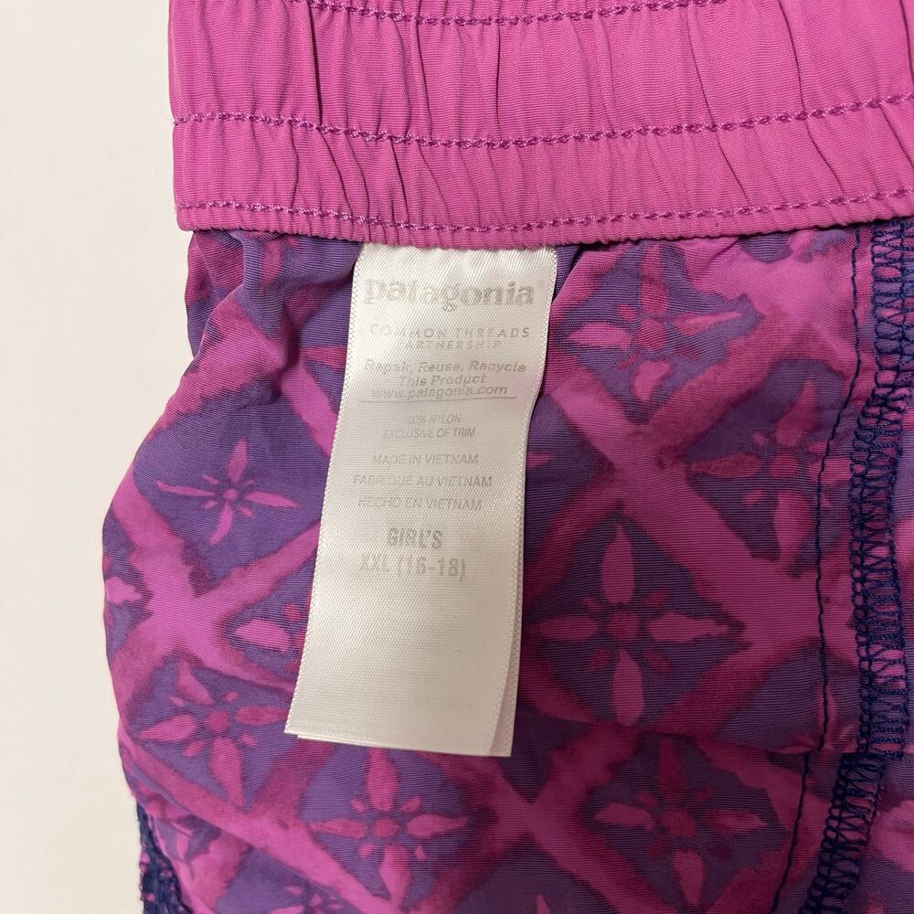 Vtg Patagonia Costa Rica Baggies 3” Shorts Pink Purple Girl’s XXL Women’s XS S - Picture 10 of 10